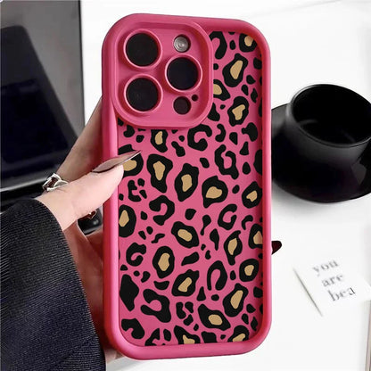 Leopard Pattern Shockproof Silicone Case for iPhone