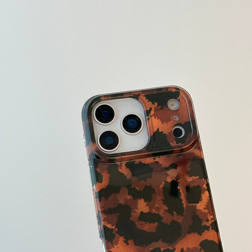 Luxury Amber Wireless Charge Magnetic Shockproof Protective Phone Case