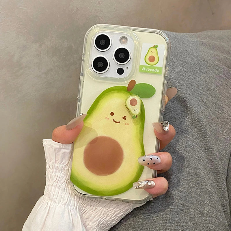 Ins Summer Fruit 3D Guava Durian Avocado Phone Case