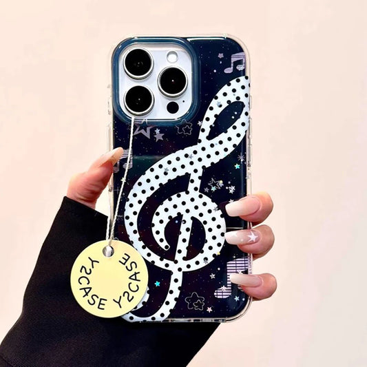Cute Korean INS Musical Artistic Notes Cartoon Creative Music Phone Case
