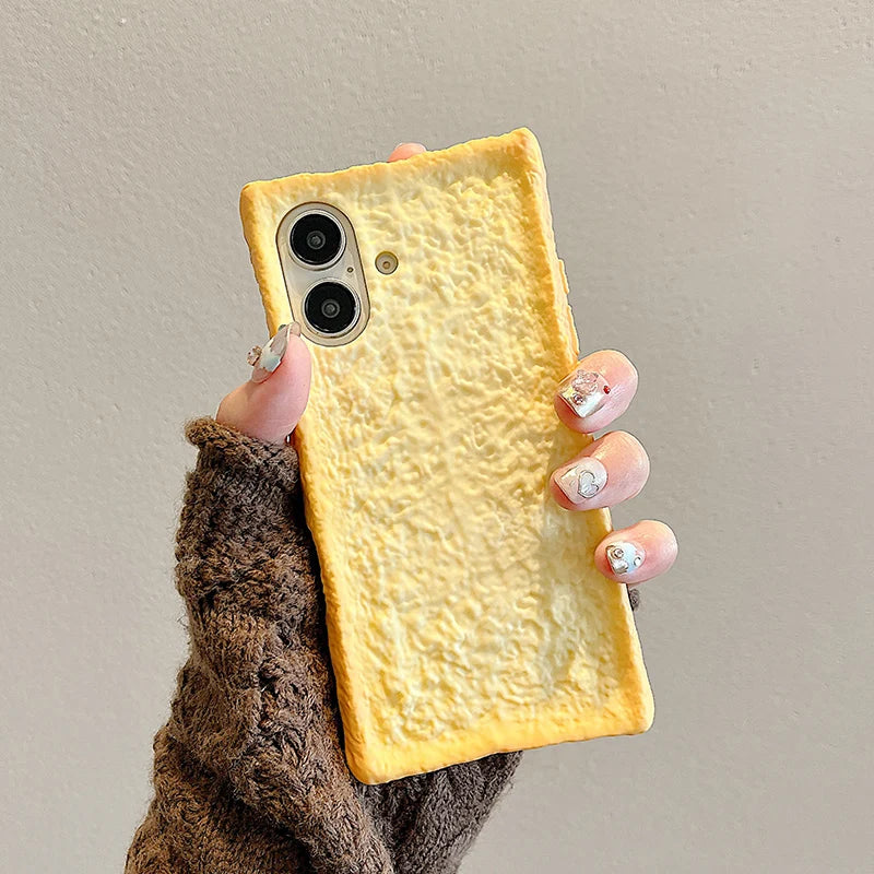 Fashion Funny Bread Toast Soft Silicone Phone Case