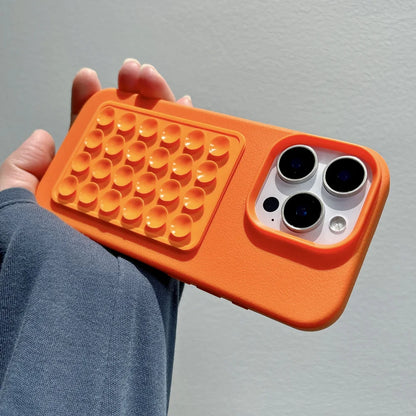 Luxury 3D Suction Cup Airbag Litchi Pattern Phone Case