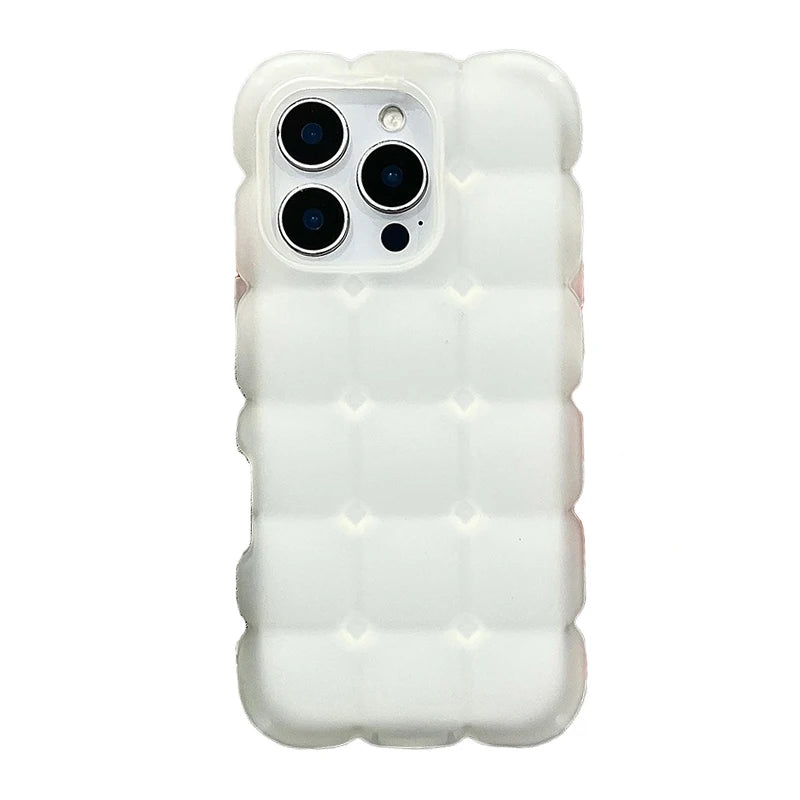 Clear 3D Block Lattice Phone Case