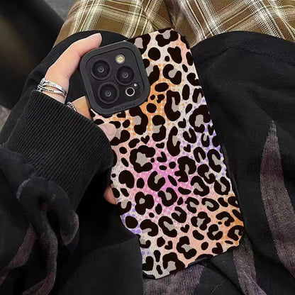 Fashion Color Leopard Silicone Phone Case