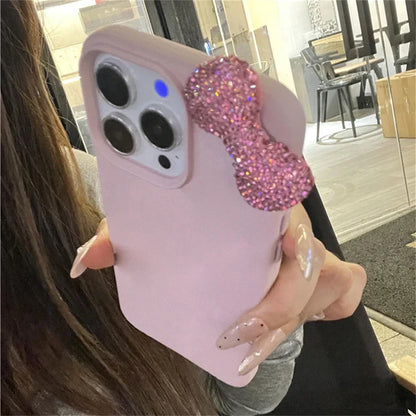 Cute 3D Diamond Bow Pink Phone Case