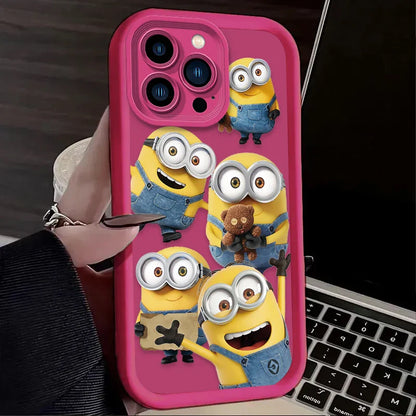 Cartoon Minions Silicone iPhone Case