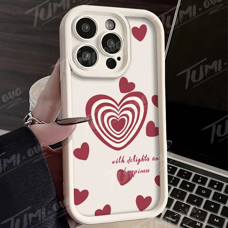 Rainbow Love Heart Phone Case for iPhone