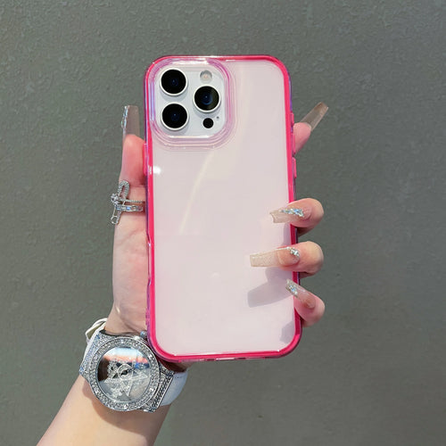 Fashion 2 IN 1 Jelly Candy Color Clear Phone Case