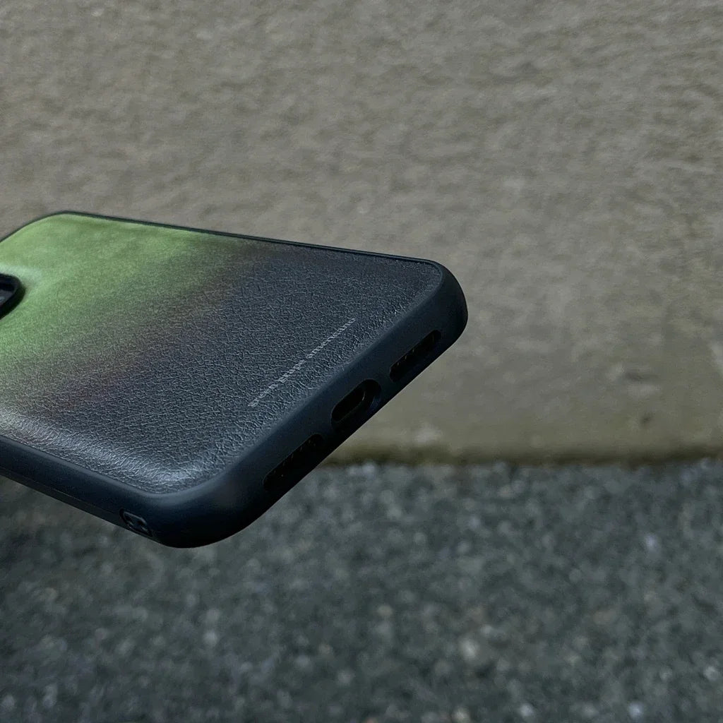 Retro Matcha Green Gradient Shockproof Protective Phone Case