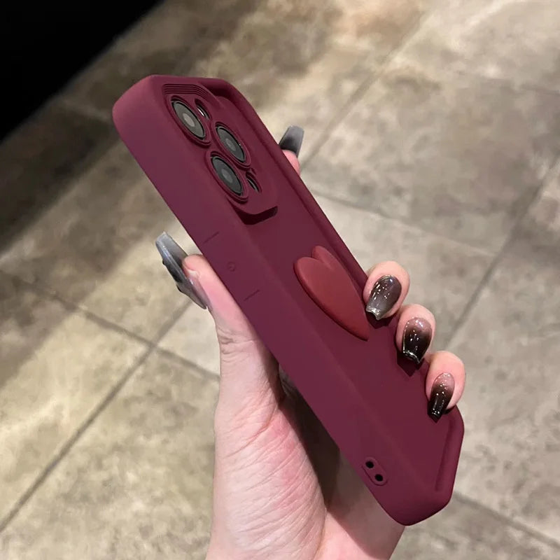 Wine Red Silicone iPhone Case