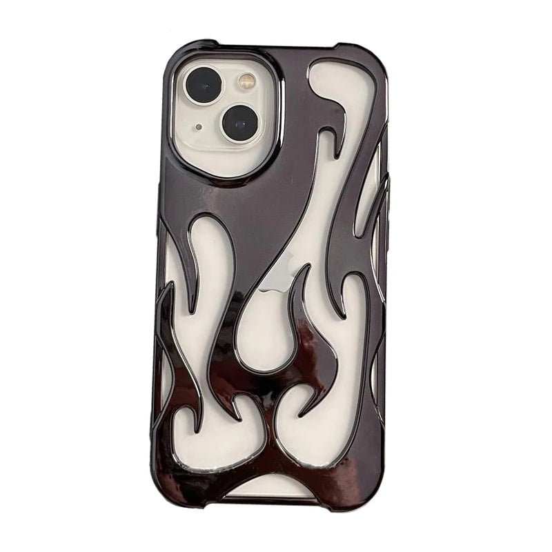 Ins Fashion Hollowed Flame Pattern Phone Case