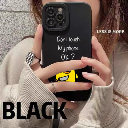 Cute Minimalist Cartoon Duck Silicone Phone Case