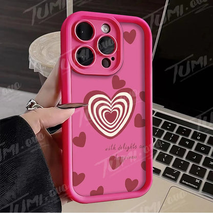 Rainbow Love Heart Phone Case for iPhone