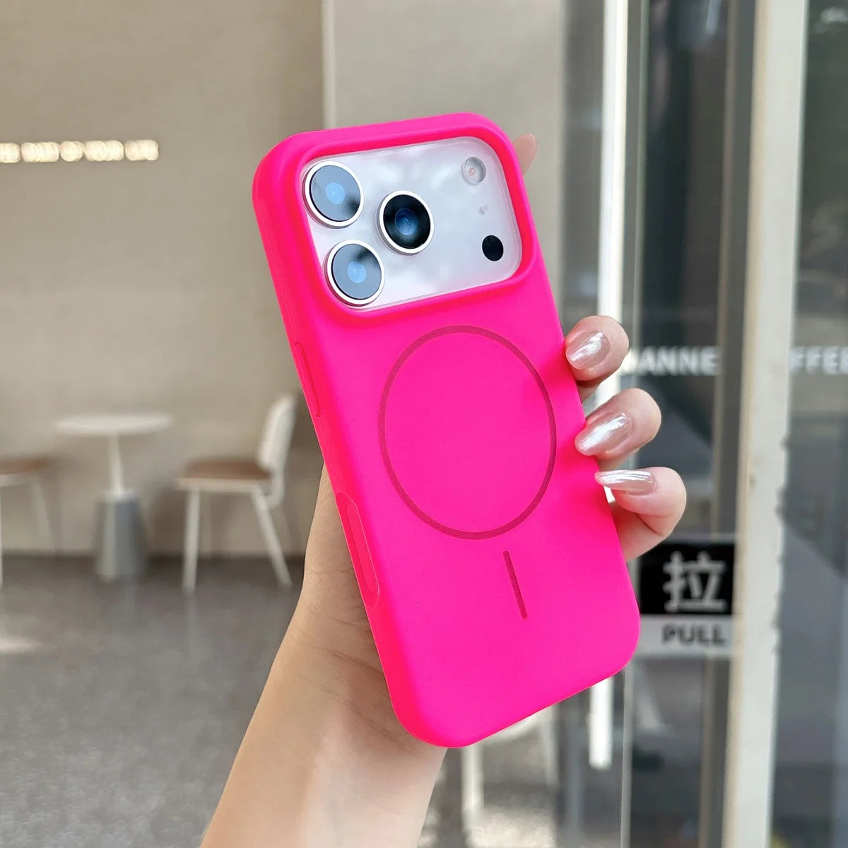 Official Orange Silicone Magnetic For Magsafe Phone Case