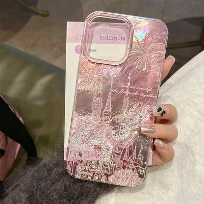 Fireworks Castle Laser Glitter Phone Case