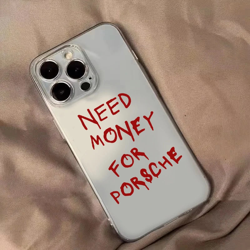 Pink Aesthetic English Letter Phone Case