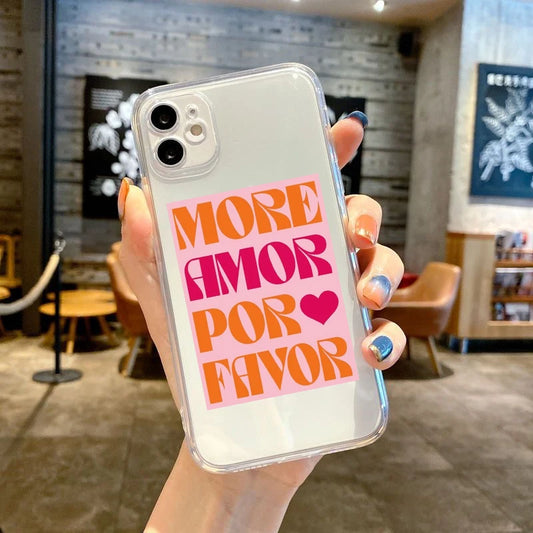 Colorful Maximalist More Amor Por Favor Phone Case
