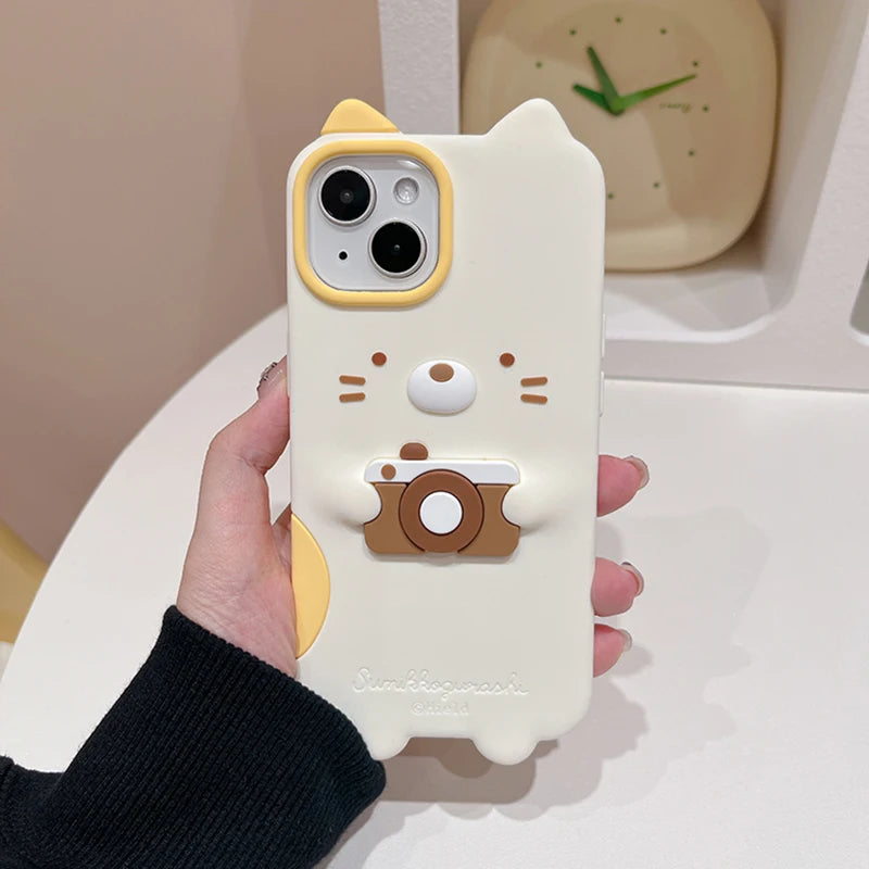 Cute 3D Cat Soft Silicone Phone Case