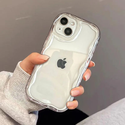 Premium Airbag Transparent Cream Pattern Phone Case