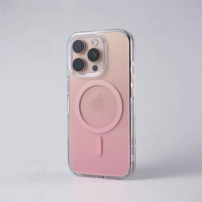 For Magsafe Gradient Clear Laser Aurora Phone Case