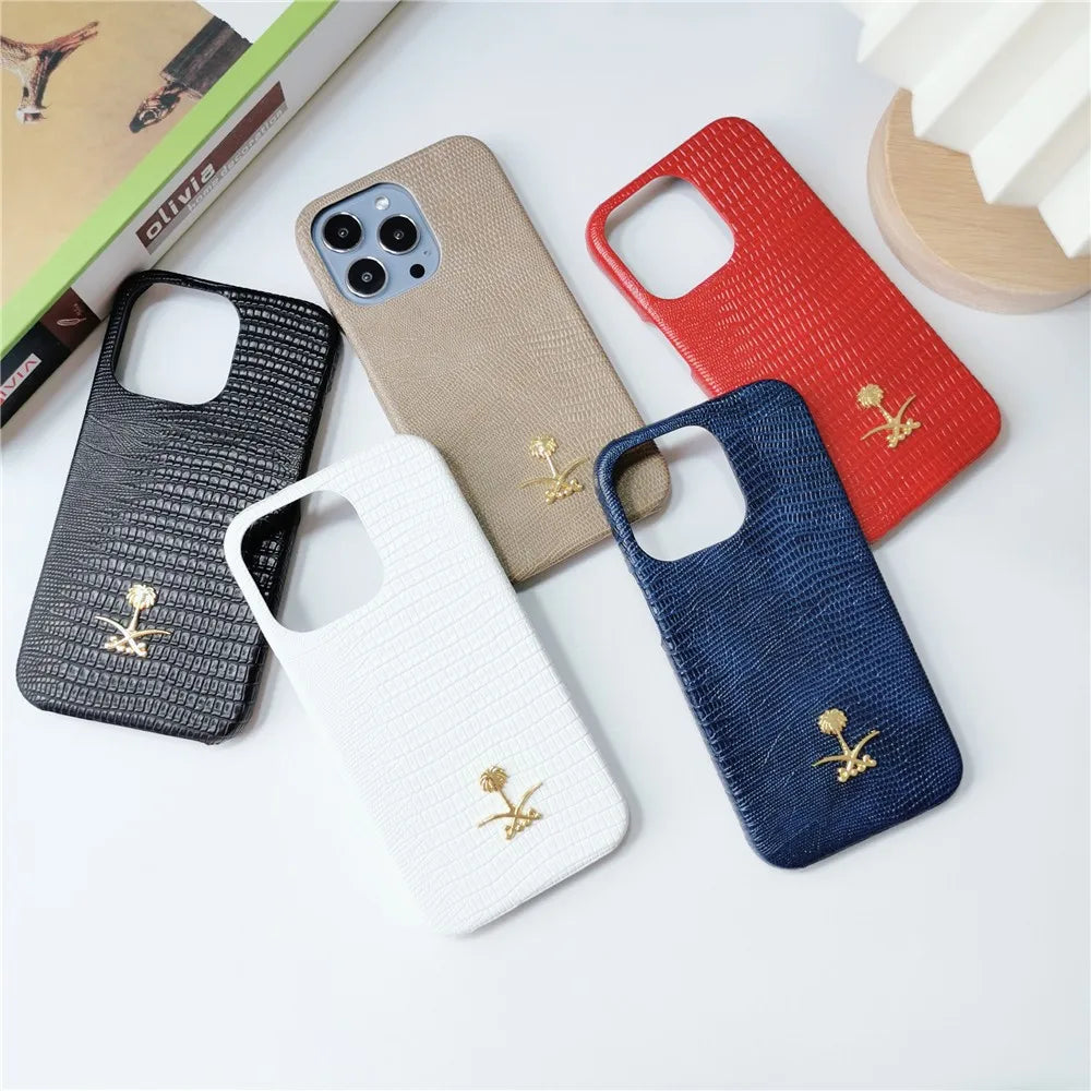 Lizard Pattern Leather iPhone Case
