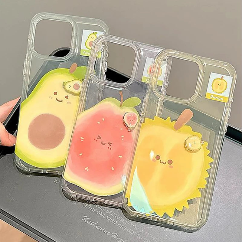 Ins Summer Fruit 3D Guava Durian Avocado Phone Case