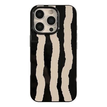 Simple Fashion Striped Polka Dot Black Phone Case
