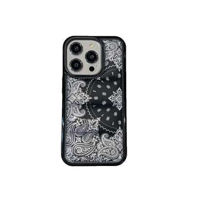 Retro Half Edge Paisley Pattern The Puffer Phone Case