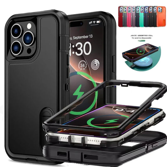 3IN1 Hybrid Military Anti-Shock Strong Phone Case