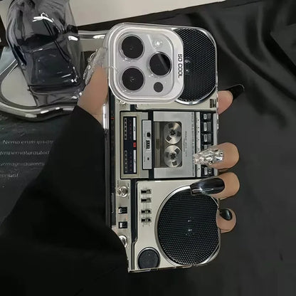 Retro Recording Device Printed Shockproof Matte Phone Case