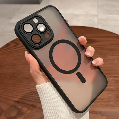 Matte Magnetic Wireless Charge Translucent Case
