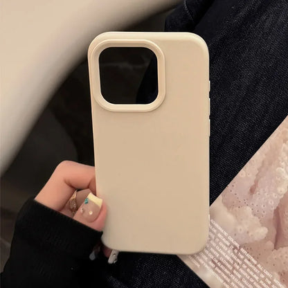 Dopamine-Inspired Silicone Solid Color Simple Fashion Phone Case