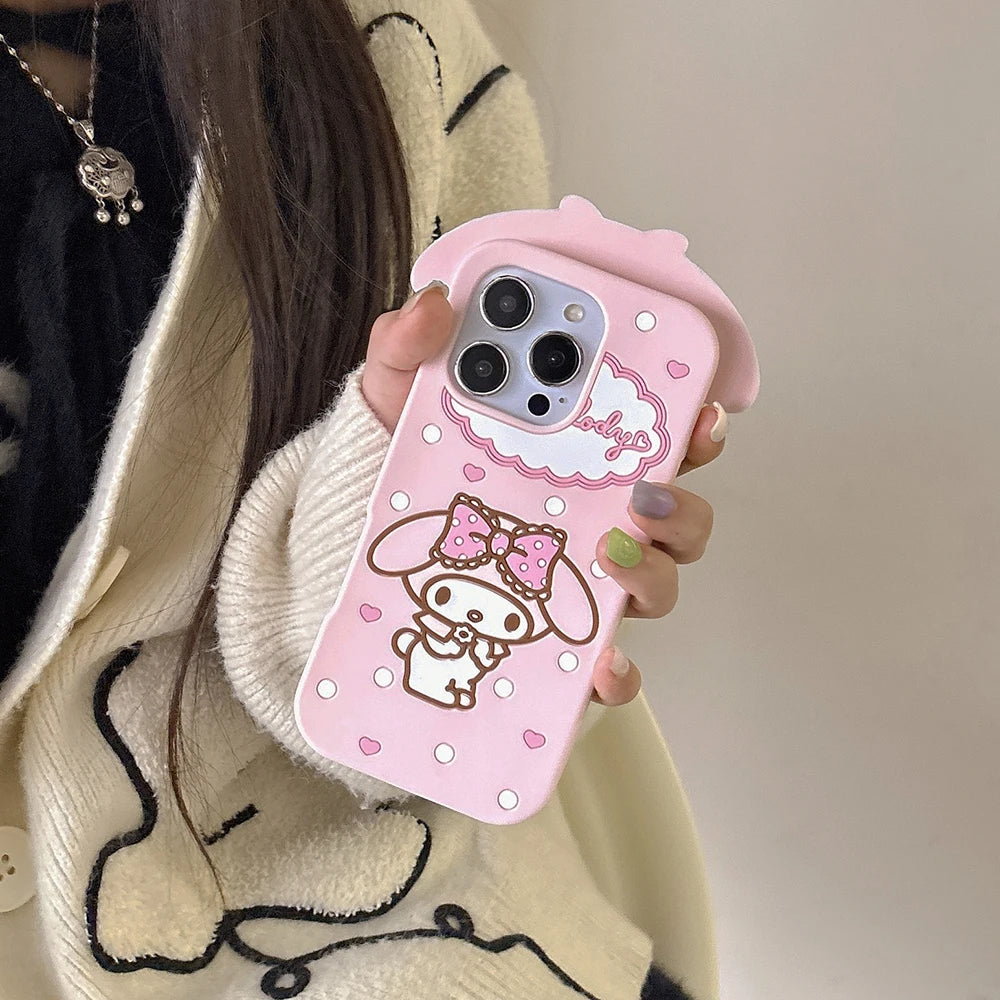 Pink Kawaii Melody Cartoon Rubber Silicon Soft Phone Case
