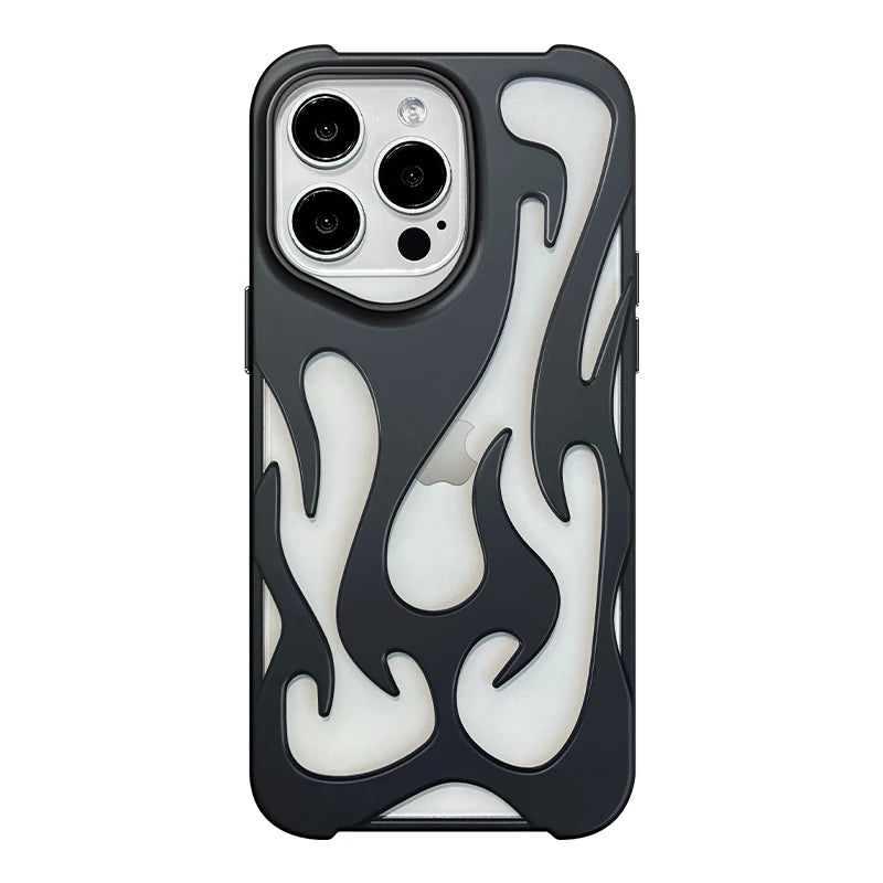 Ins Fashion Hollowed Flame Pattern Phone Case