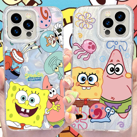 SpongeBob Laser Reflective Phone Case for iPhone