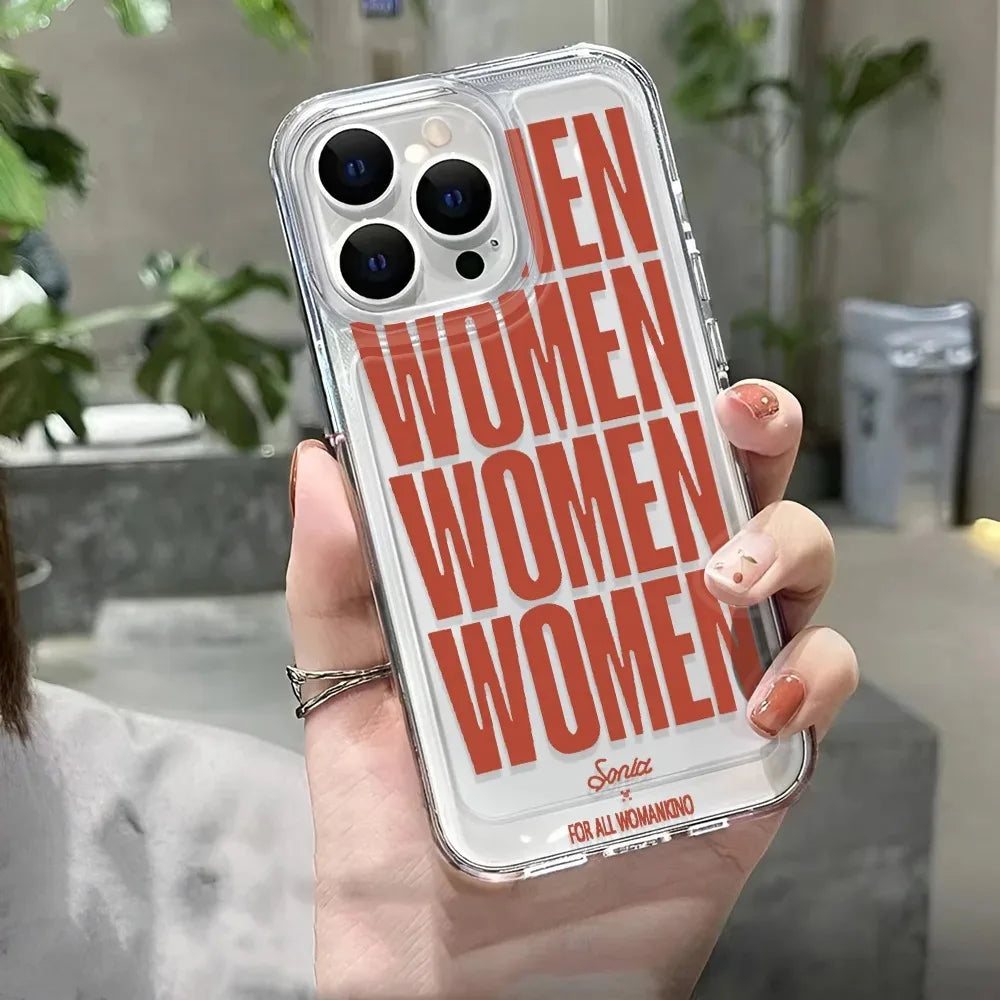 Women Simple Luxury Clear Case Phone Case