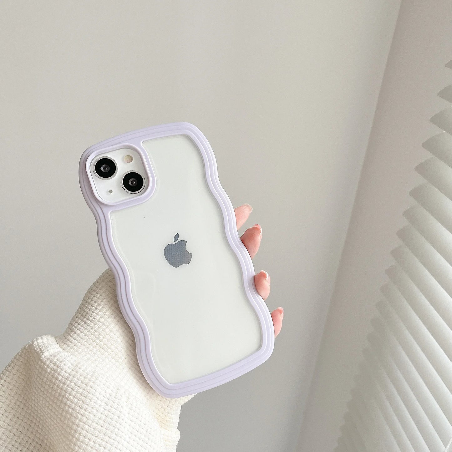 Fashion Transparent Curly Wave Case