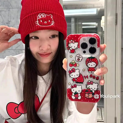 Hello Kitty Strawberry Clear Phone Case
