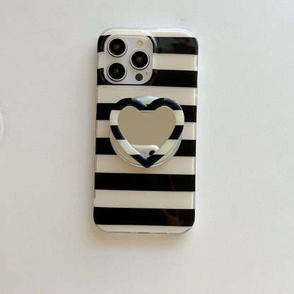 3D Cute Striped Black for MâCgsafe Magnetic Holder Phone Case