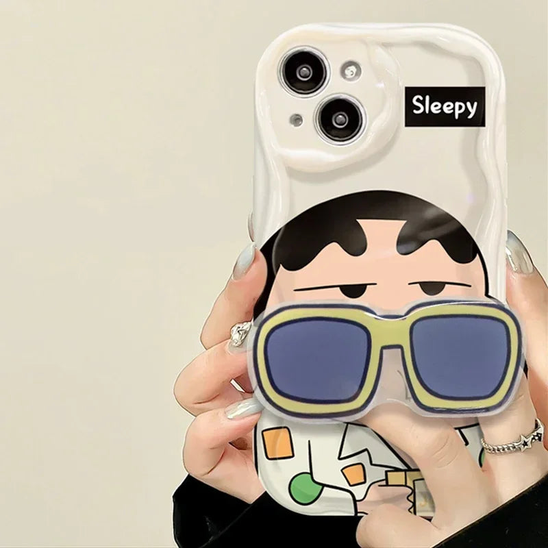 C-Crayon S-ShinChan Wave Clear Phone Case