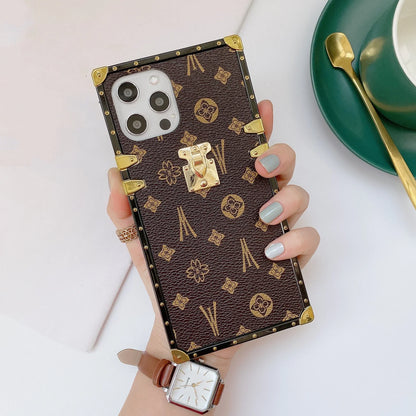 Luxury Retro Leather Ring Holder Phone Case for iPhone