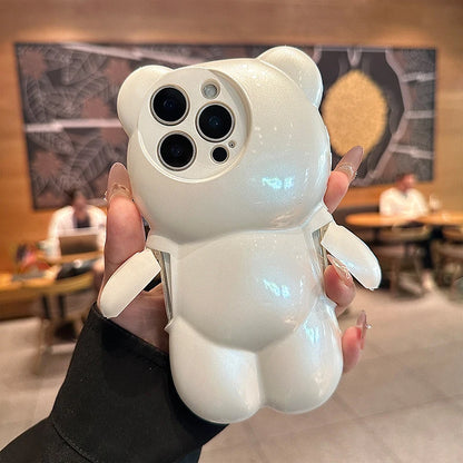 Ins Cute Macron 3D Bear Shockproof Phone Case
