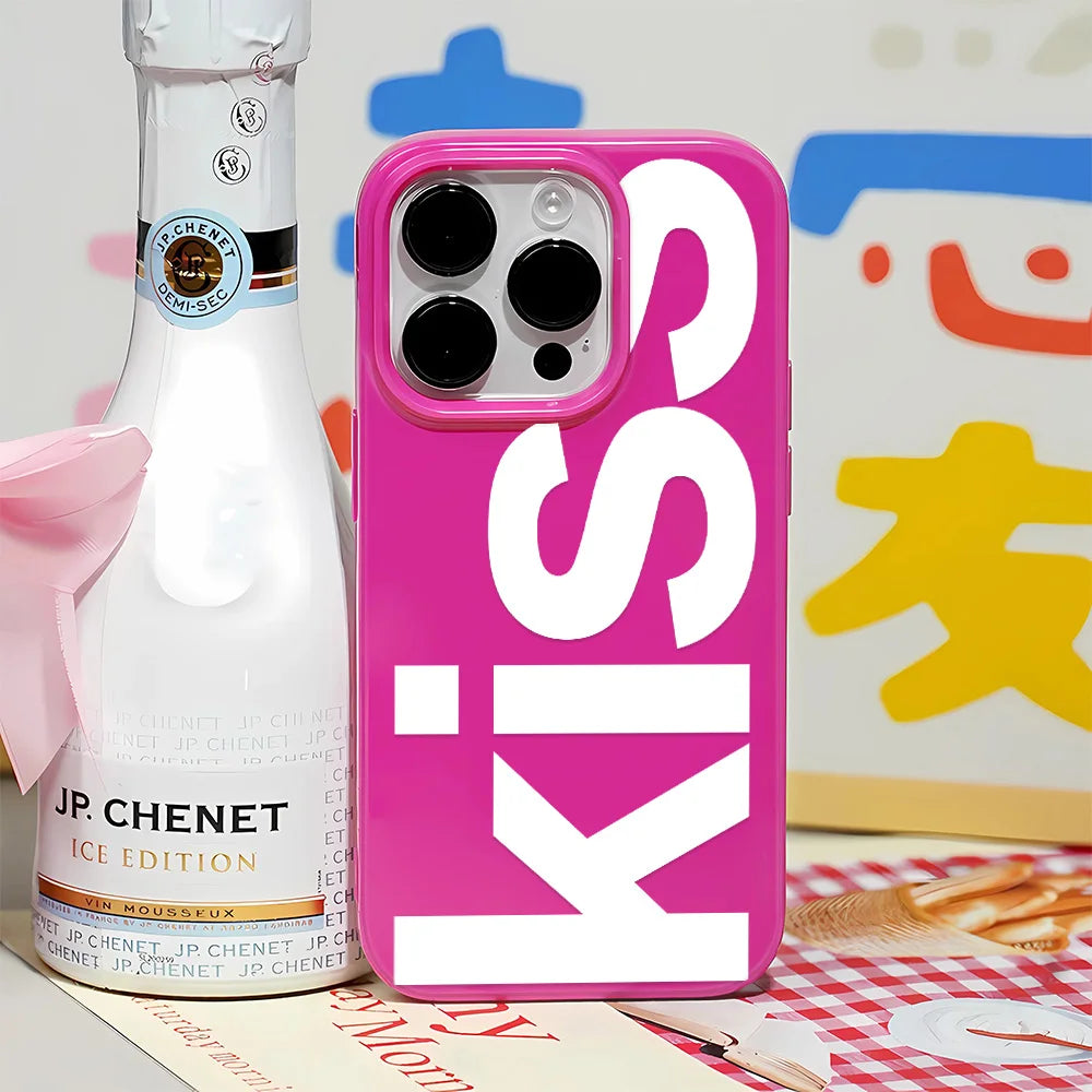 Personalized English Letters Kiss Phone Case