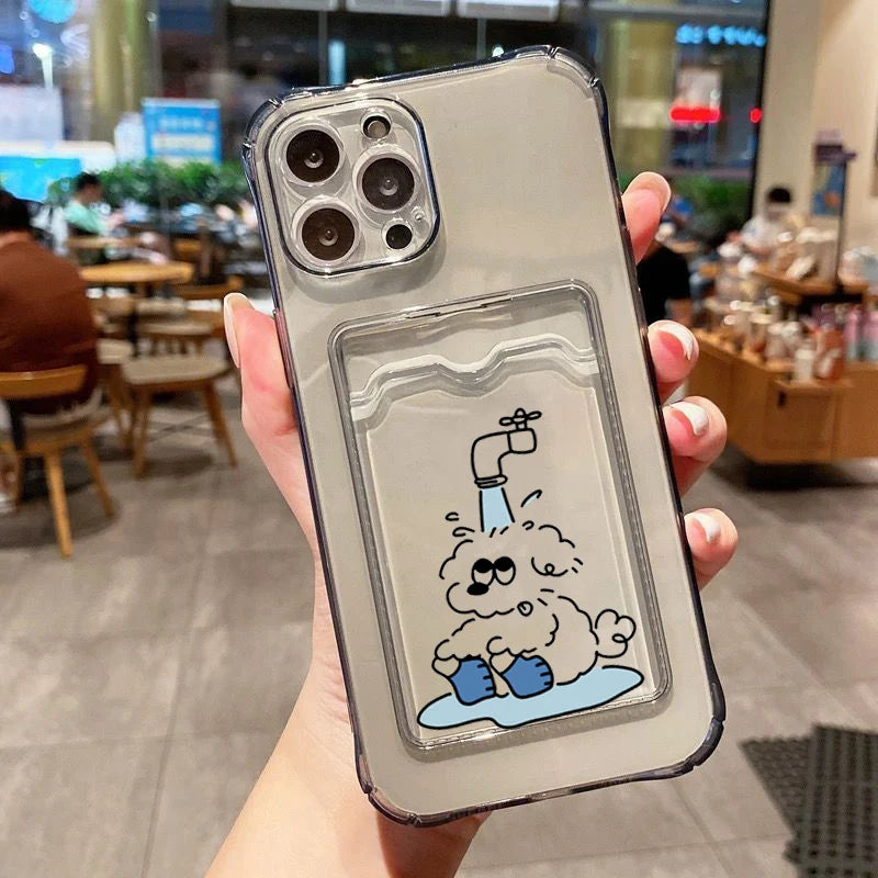 Umbrella Line Dog Card Hold Case Phone Case