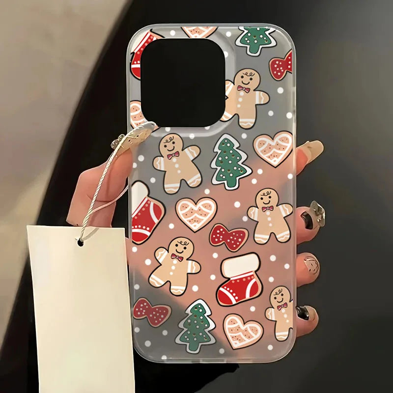 Winter Christmas Graphic Print Clear Phone Case