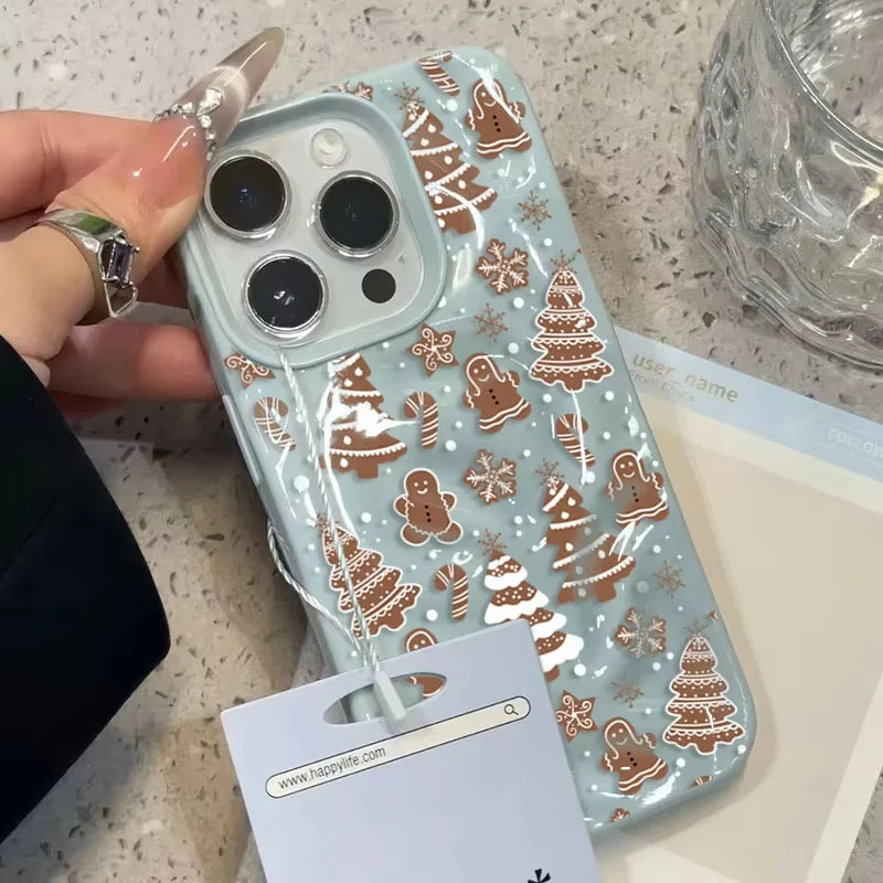 Cartoon Christmas Tree Snowman Phone Case