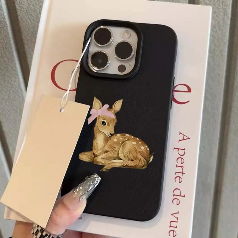 Deer Lichee Pattern Simple Retro Phone Case New
