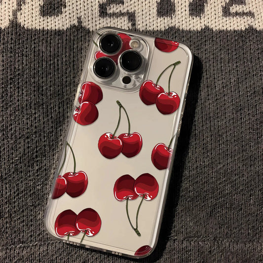Red Cherry Phone Case Cute Girl Creative Cover Case Funda