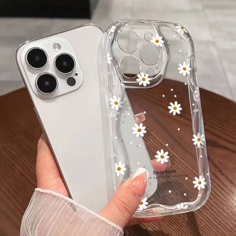 Small Chrysanthemum Clear Phone Case