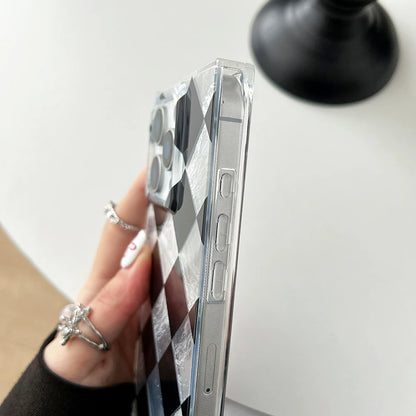 Fashion Lattice Grid Rectangle Shape Phone Case